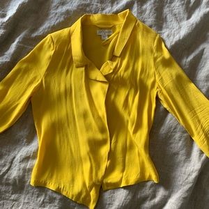 Cotton On Yellow Open Crop Blazer